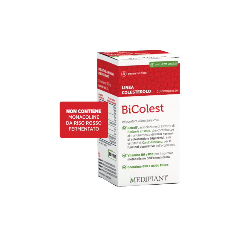 Mediplant BiColest Integratore per Colesterolo 30 Capsule