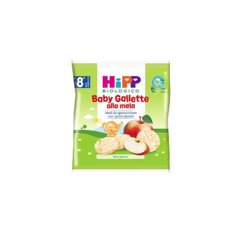 Hipp Bio Baby Gallette alla Mela Per i Primi Dentini Dei Bambini 30g