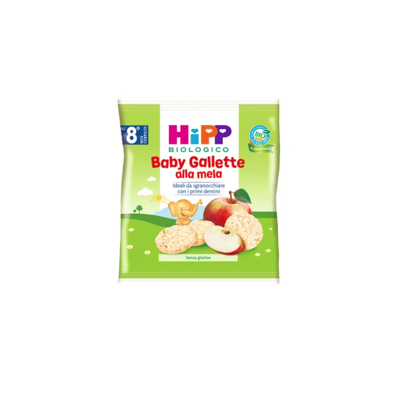 Hipp Bio Baby Gallette alla Mela Per i Primi Dentini Dei Bambini 30g Hipp Bio Baby Gallette alla Mela Per i Primi Dentini Dei Bambini 30g