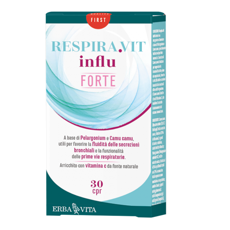 Erba Vita Respira Vit Influ Forte Integratore per Vie Respiratorie 30 Compresse Erba Vita Respira Vit Influ Forte Integratore per Vie Respiratorie 30 Compresse