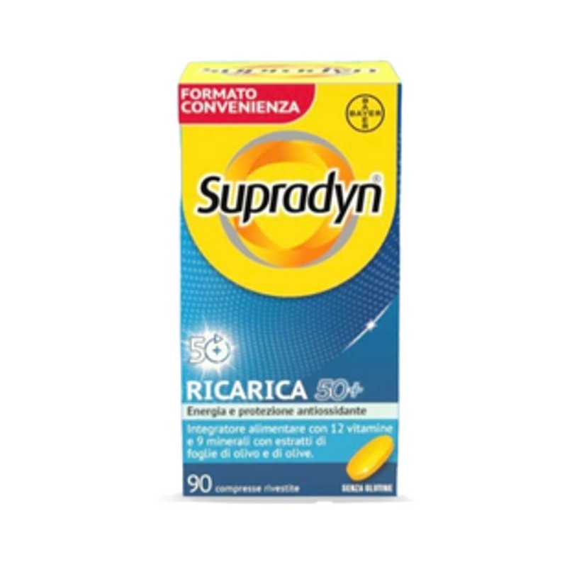 Supradyn Ricarica 50+ Integratore Vitamine e Minerali Confezione Tripla 90 Compresse