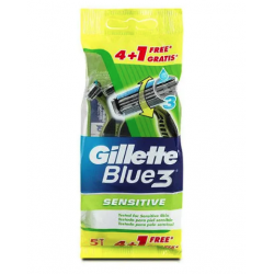 Gillette Blue3 Sensitive Lamette 4 Pezzi+1Gratis Gillette Blue3 Sensitive Lamette 4 Pezzi+1Gratis