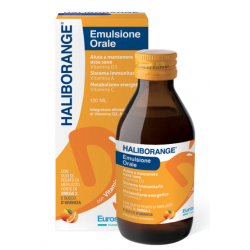 Haliborange Emulsione Orale Integratore Vitamina A e Vitamina D Sciroppo Crescita e Gravidanza 150ml