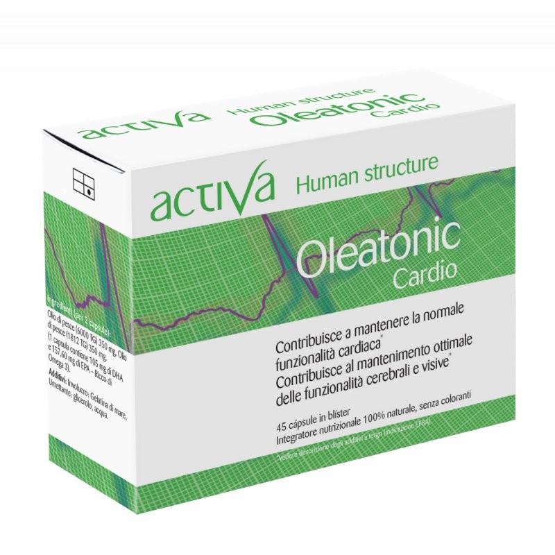 Oleatonic Cardio Integratore per Cuore, Mente e Vista 45 Capsule Oleatonic Cardio Integratore per Cuore, Mente e Vista 45 Capsule
