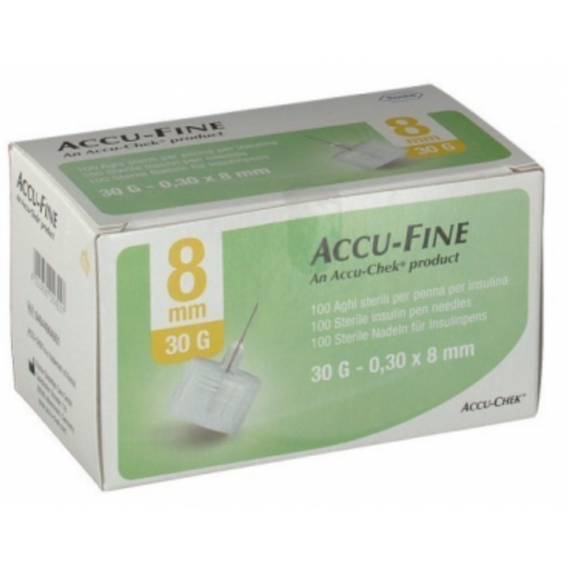 Accu-Fine Ago per Insulina G30 8mm 100 Pezzi
