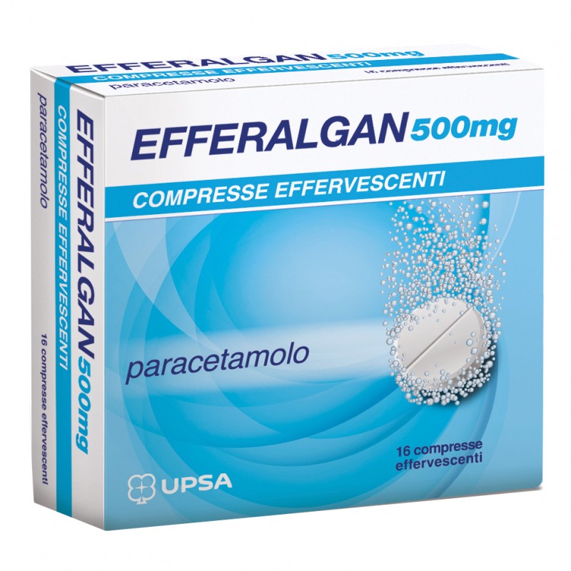 Efferalgan 500 mg per Tosse e Raffreddore 16 Compresse Effervescenti