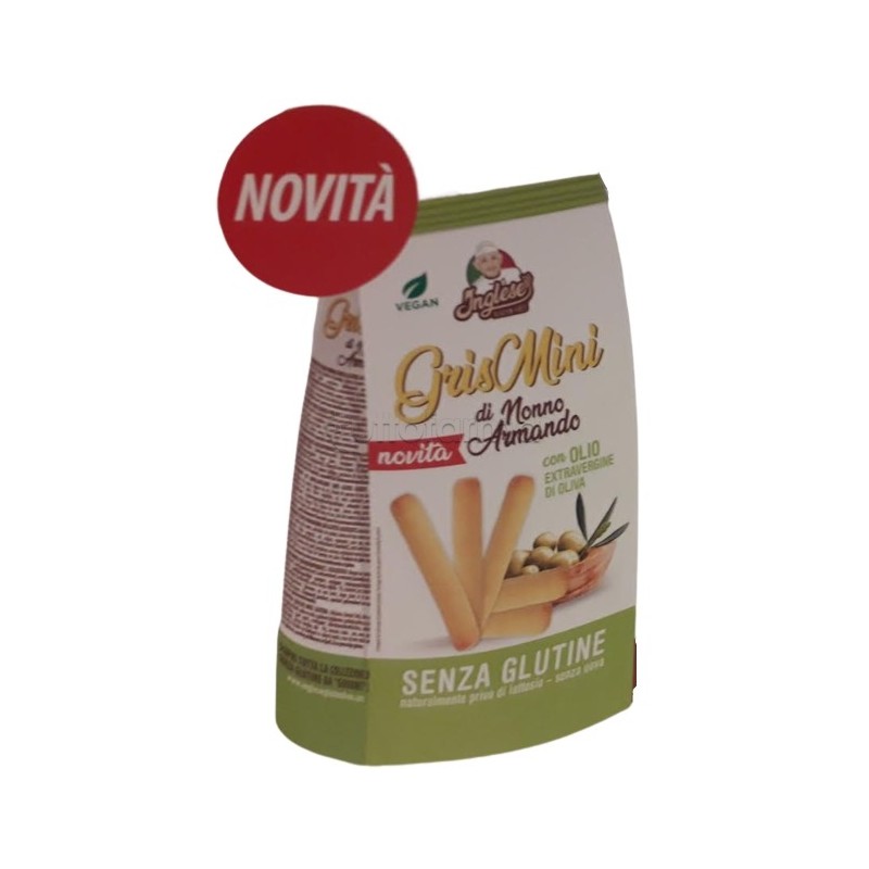 Inglese Gris Mini Senza Glutine Olio Extravergine d'Oliva 130g Inglese Gris Mini Senza Glutine Olio Extravergine d'Oliva 130g
