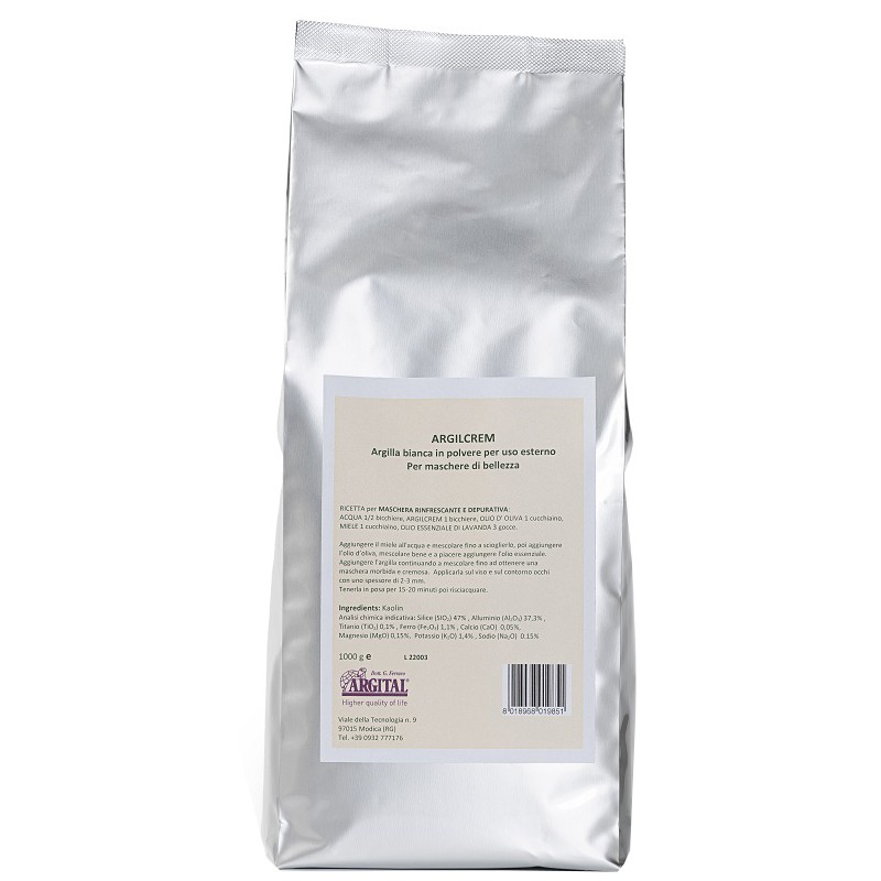 Argilcrem Argilla Bianca per Pelle 1000g