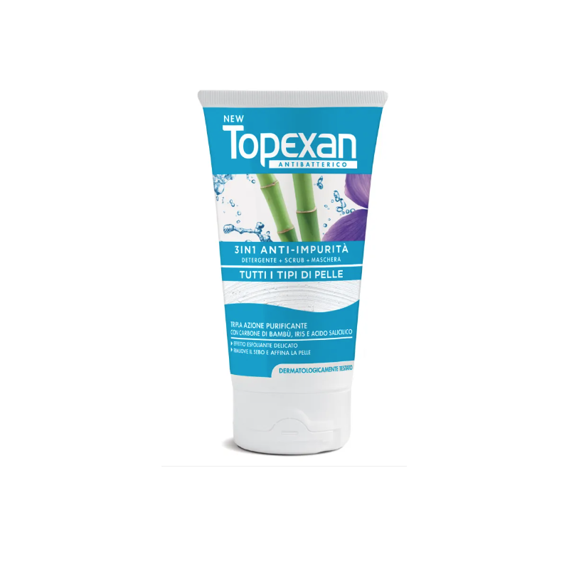 New Topexan 3 in 1 Detergente+ Scrub+ Maschera per Viso 150ml