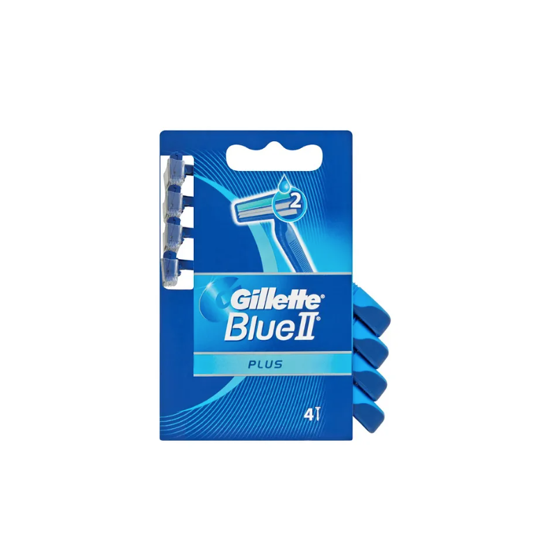 Gillette Blue II Plus Usa&Getta Lamette per La Barba 4 Pezzi