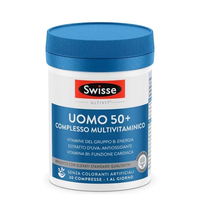 Swisse Uomo 50+ Multivitaminico Integratore per Uomini dai 50 Anni 30 Compresse Swisse Uomo 50+ Multivitaminico Integratore per Uomini dai 50 Anni 30 Compresse