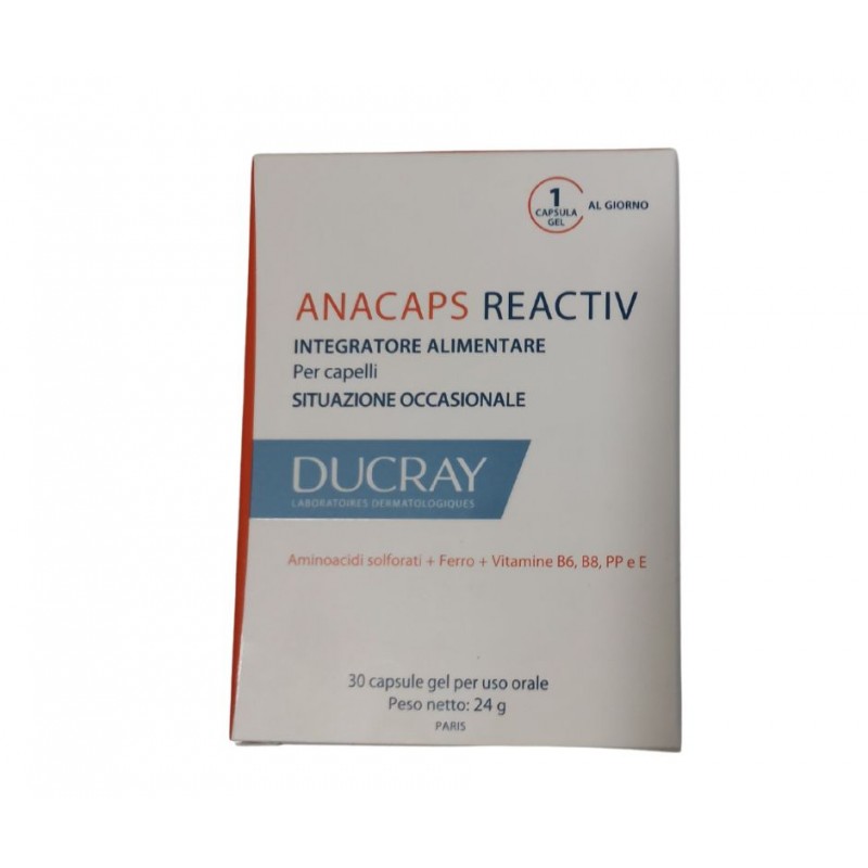 Ducray Anacaps Reactiv Integratore Rinforzante Unghie e Capelli 30 Capsule
