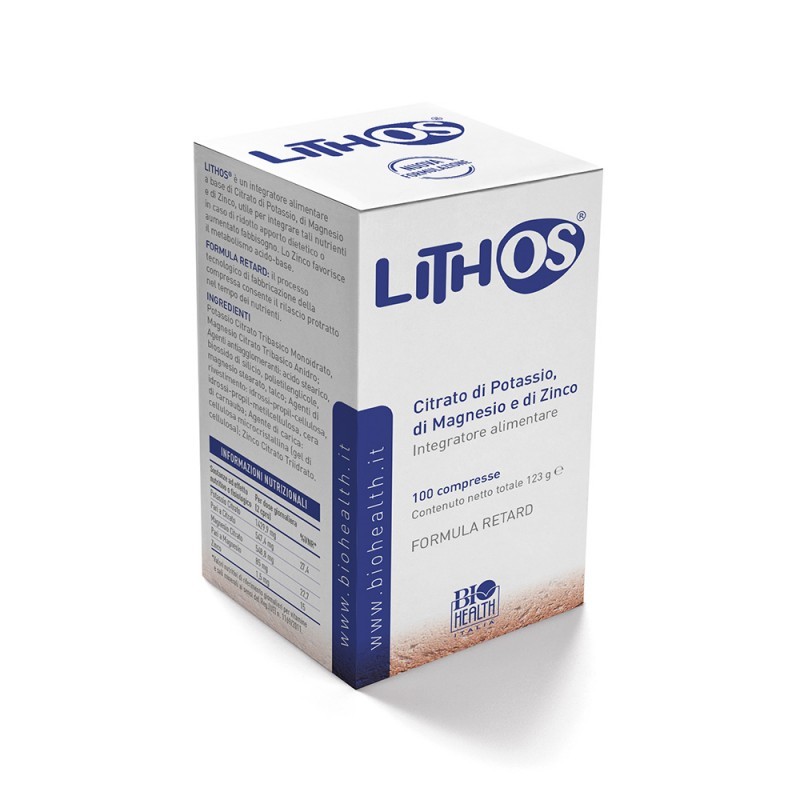 Lithos Biohealth Citrato Integratore di Potassio e Magnesio 100 Compresse