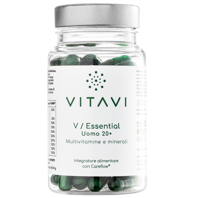 Vitavi V Essential Uomo 20+ Integratore Energizzante 60 Capsule Vitavi V Essential Uomo 20+ Integratore Energizzante 60 Capsule