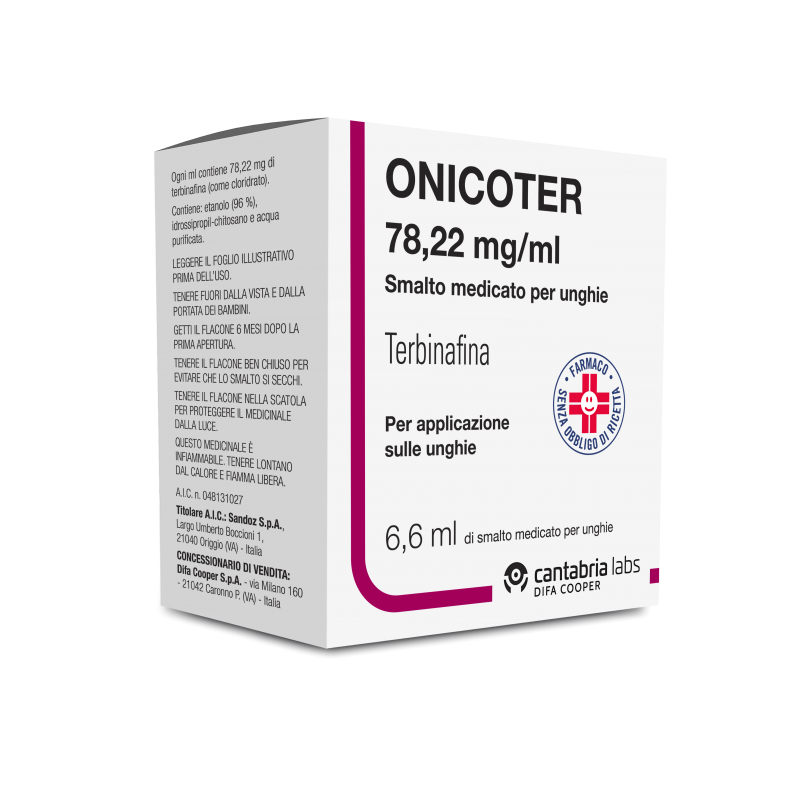 Onicoter 78,22 Mg/ml Smalto Medicato Per Unghie 6,6ml