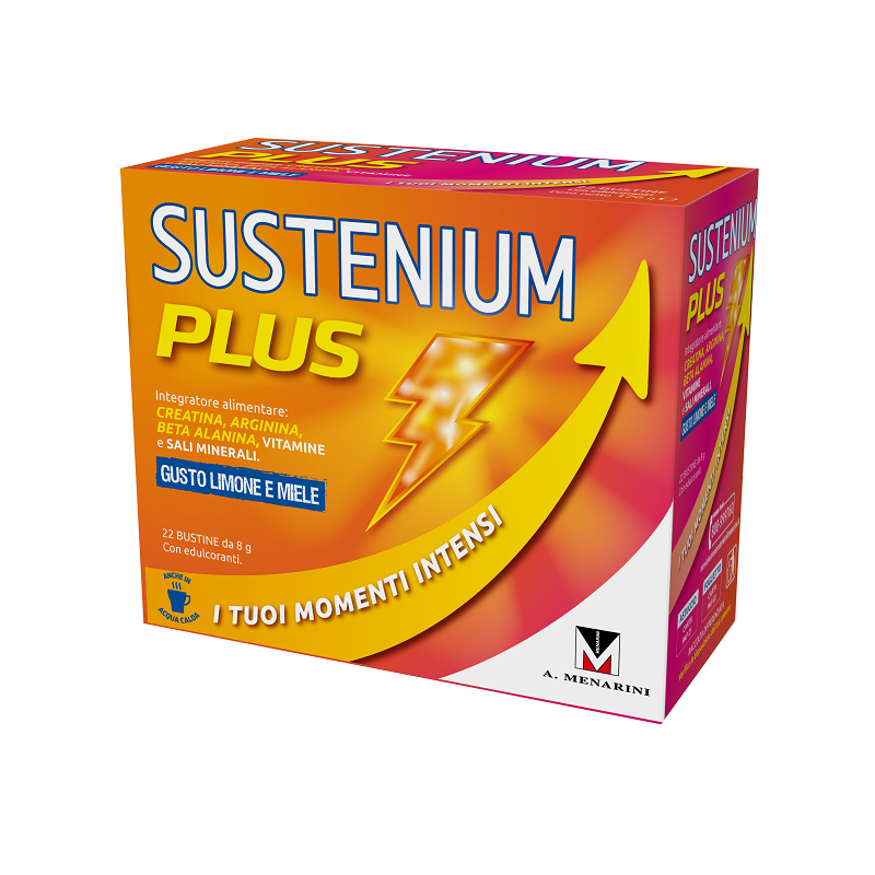 Sustenium Plus Integratore Energizzante al Limone e al Miele 22 Bustine
