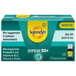 Supradyn Difese 50+ per Sistema Immunitario degli Over 50 10 Flaconcini Supradyn Difese 50+ per Sistema Immunitario degli Over 50 10 Flaconcini