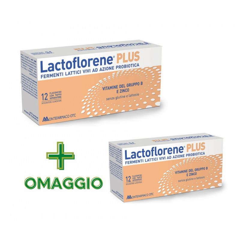 PROMO Lactoflorene Plus Fermenti Lattici con Vitamine 12 Flaconcini + CONFEZIONE OMAGGIO