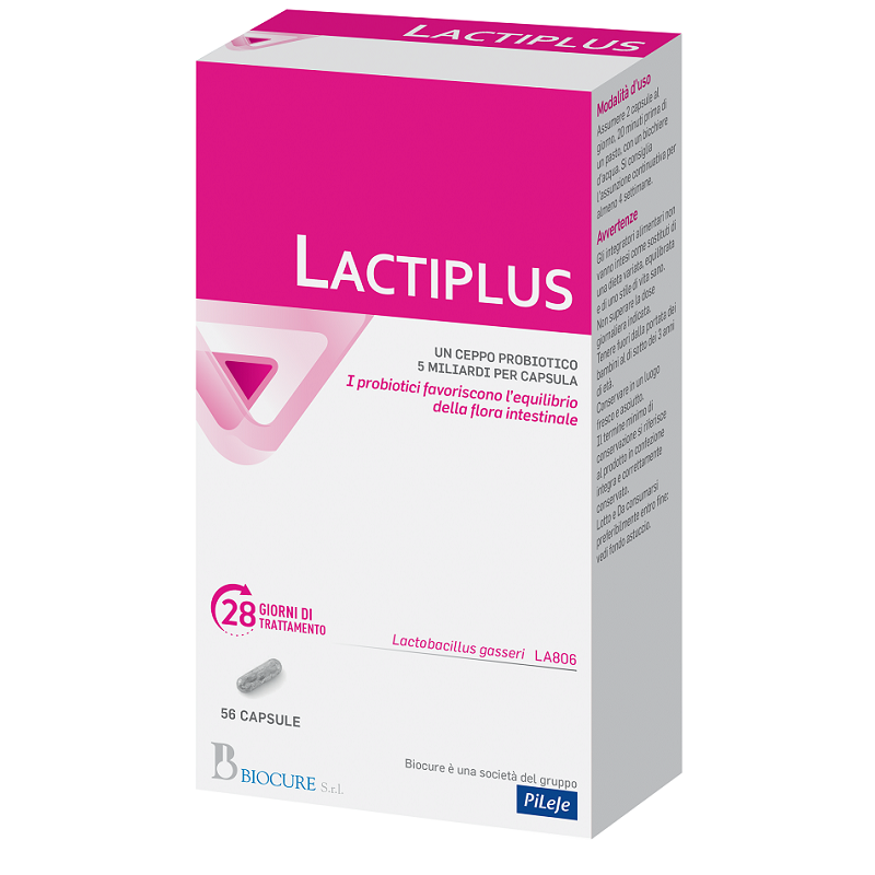 Lactiplus Integratore di Fermenti Lattici per Intestino 56 Capsule