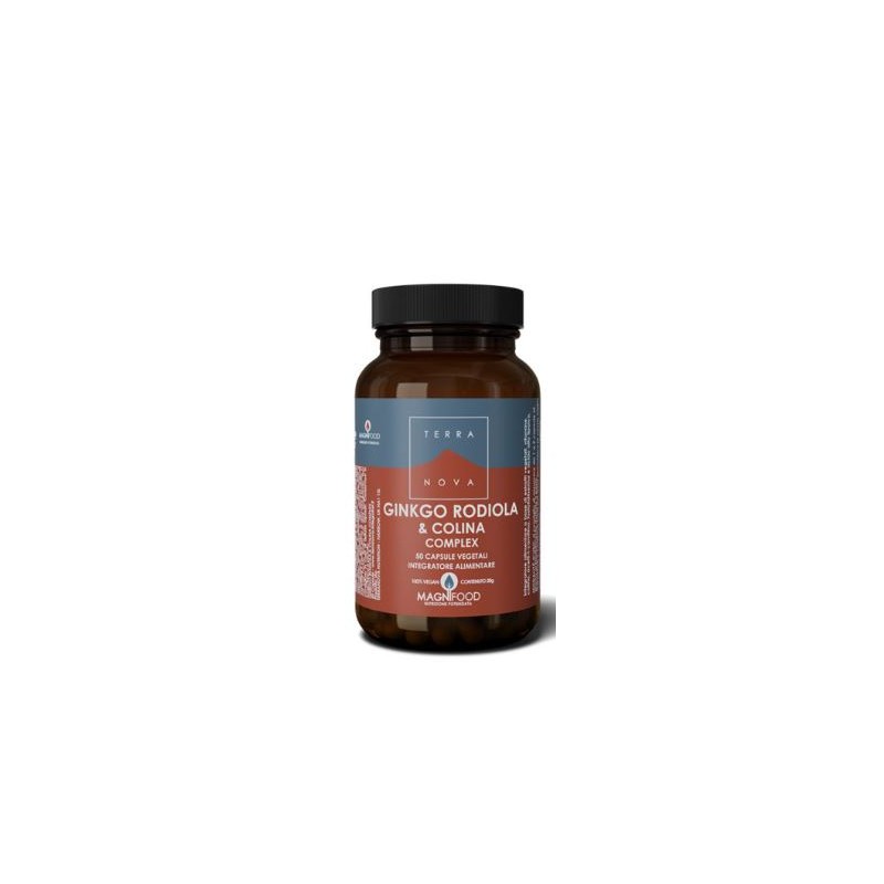 Terranova Gingko Rodiola e Colina Integratore Sistema Nervoso 50 Capsule