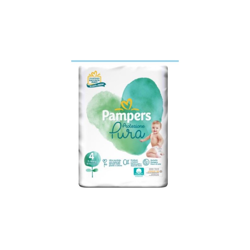 Pampers Protezione Pura Maxi Pannolini Taglia 4 (7-18kg) 19 Pezzi