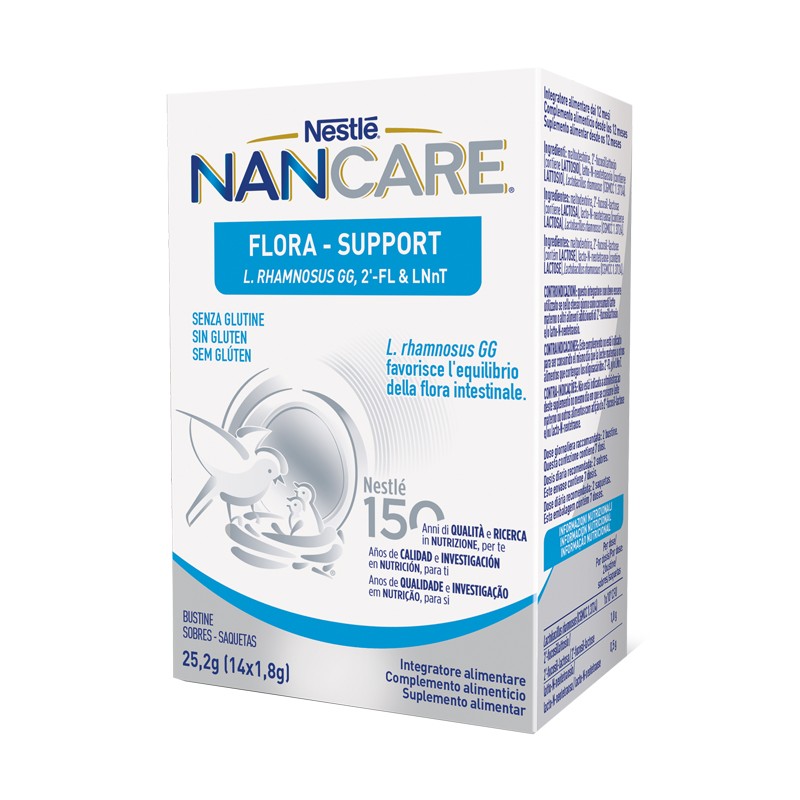 Nestle' Nancare Flora Support Fermenti Lattici Bambini 14 Bustine Nestle' Nancare Flora Support Fermenti Lattici Bambini 14 Bustine