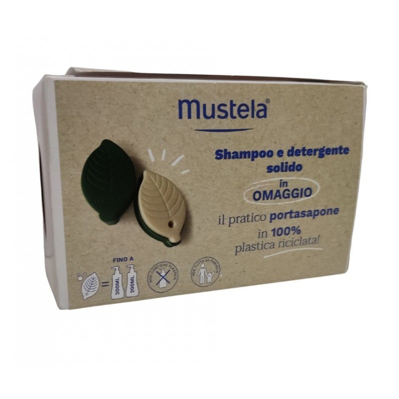 Mustela Shampoo e Detergente Solido Corpo e Capelli 75g OMAGGIO Portasapone Mustela Shampoo e Detergente Solido Corpo e Capelli 75g OMAGGIO Portasapone