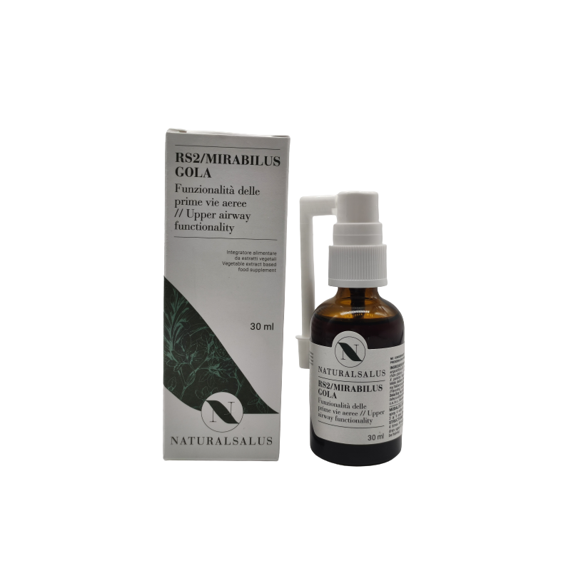 Naturalsalus RS2 Mirabilus Gola Integratore per la Gola Spray 30ml Naturalsalus RS2 Mirabilus Gola Integratore per la Gola Spray 30ml