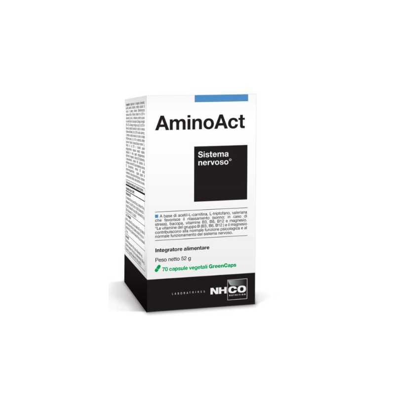 NHCO Aminoact Integratore per il Sistema Nervoso 70 Capsule NHCO Aminoact Integratore per il Sistema Nervoso 70 Capsule