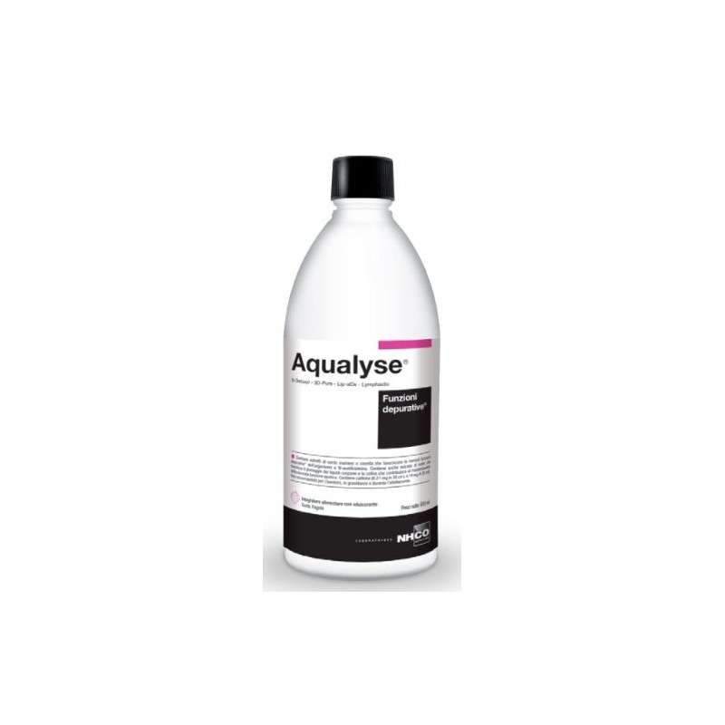 NHCO Aqualyse Integratore Dreante e Depurativo da Bere Gusto Fragola 500ml NHCO Aqualyse Integratore Dreante e Depurativo da Bere Gusto Fragola 500ml