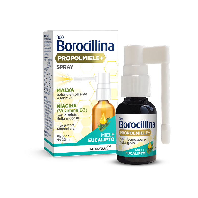 Neoborocillina Propolmiele+ Spray Integratore per Gola 20ml