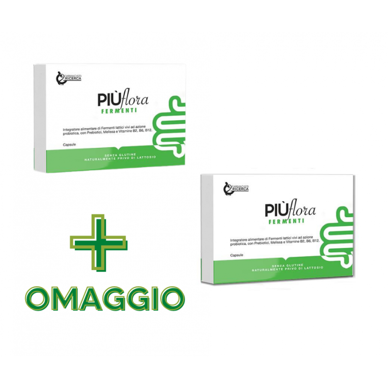 PROMO Più Flora Integratore con Fermenti Lattici 30 Capsule + CONFEZIONE OMAGGIO