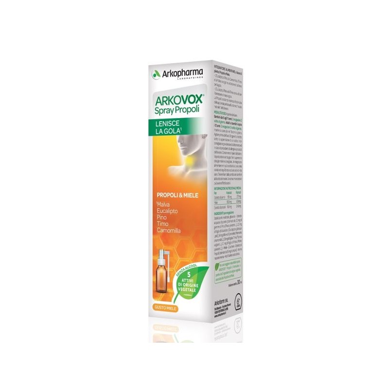 Arkopharma Arkovox Propoli Spray Sollievo per Benessere della Gola 30ml
