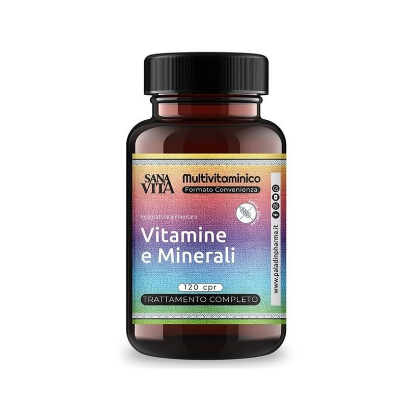 Sanavita Multivitaminico Integratore di Vitamine e Minerali 120 Compresse FORMATO CONVENIENZA Sanavita Multivitaminico Integratore di Vitamine e Minerali 120 Compresse FORMATO CONVENIENZA