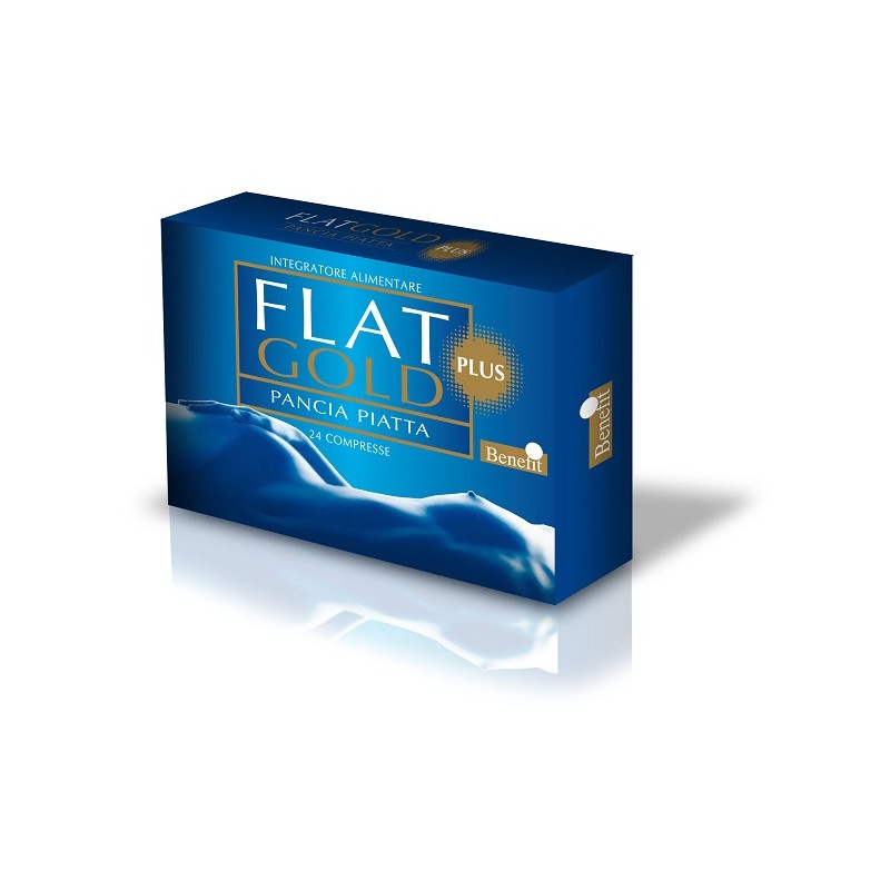 Flat Gold Plus Integratore per Gonfiore e Bruciore Stomaco 24 Compresse