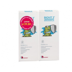 Biovit 3 Immunoplus Multipack Integratore Ricostituente 2x125ml Flaconi Biovit 3 Immunoplus Multipack Integratore Ricostituente 2x125ml Flaconi