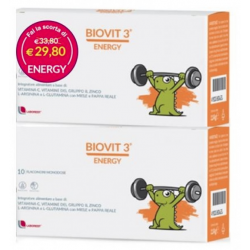 Biovit 3 Energy Multipack Integratore Energizzante Bambini 2x10 Flaconcini Biovit 3 Energy Multipack Integratore Energizzante Bambini 2x10 Flaconcini