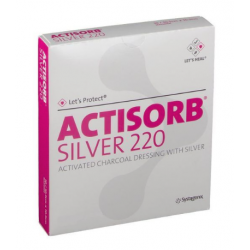 Actisorb Silver Medicazioni In Carbone Attivo Con Argento 220 10,5X10,5cm 10 Pezzi