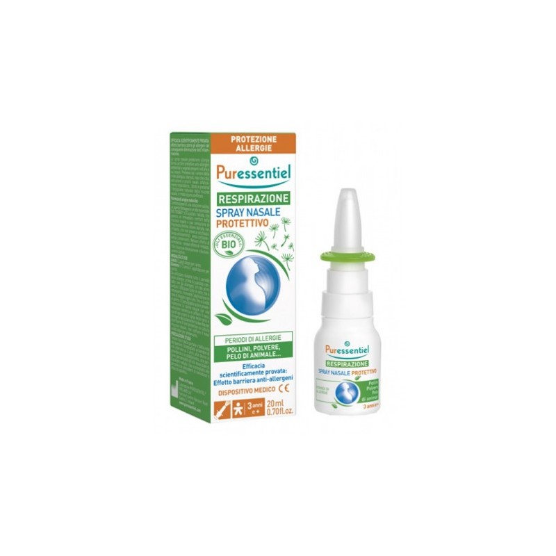 Foto flacone e scatola Puressentiel Spray Nasale Protettivo per Allergie 20ml