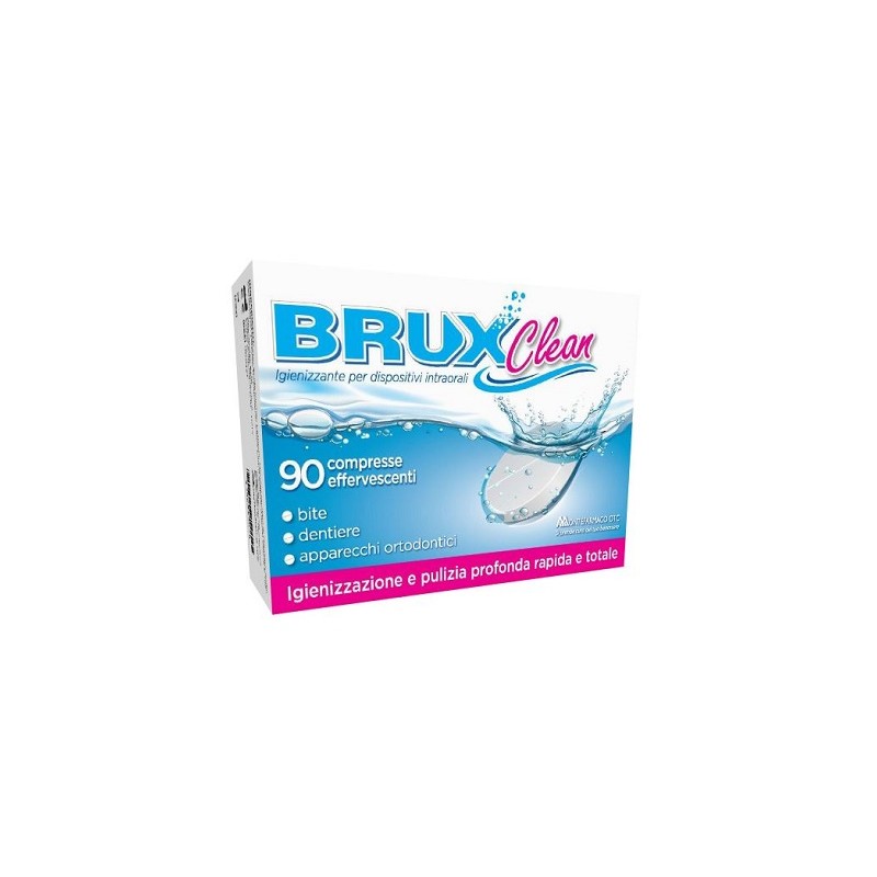 Montefarmaco Brux Clean Igienizzante Denti 90 Compresse Effervescenti