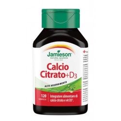 Scatola con Jamieson Calcio Citrato+ Vitamina D3 Integratore Ricostituente 120 Compresse Scatola con Jamieson Calcio Citrato+ Vitamina D3 Integratore Ricostituente 120 Compresse