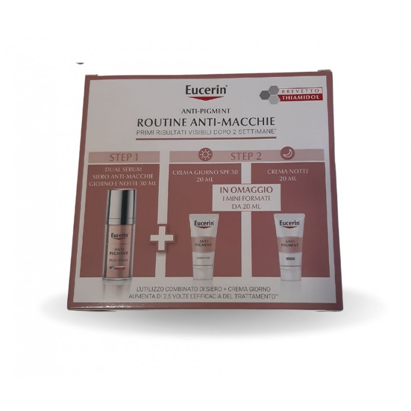 Eucerin Anti-Pigment Cofanetto Antimacchie con Siero 30ml + Crema Giorno SPF30 20ml + Crema Notte 30ml