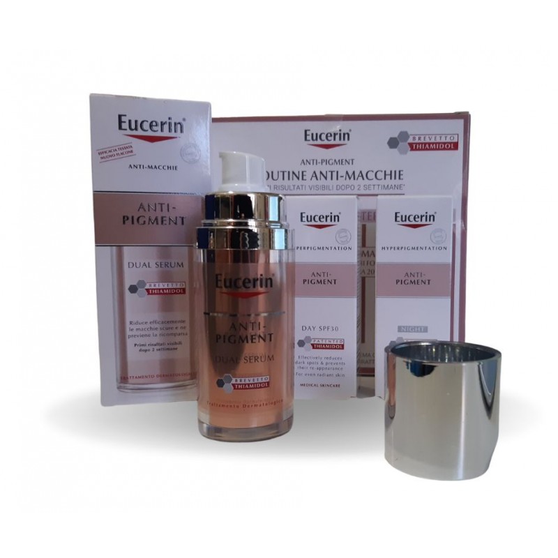 Eucerin Anti-Pigment Cofanetto Antimacchie con Siero 30ml + Crema Giorno SPF30 20ml + Crema Notte 30ml