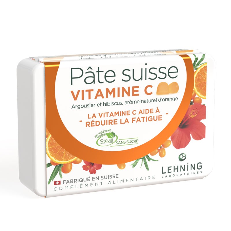 Lehning Pate Suisse Vitamina C Integratore per Stanchezza 40 Compresse Gommose
