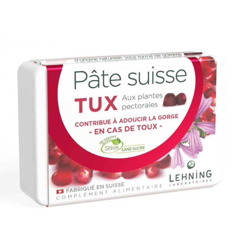 Lehning Pate Suisse Tux Integratore per Tosse 40 Compresse Gommose
