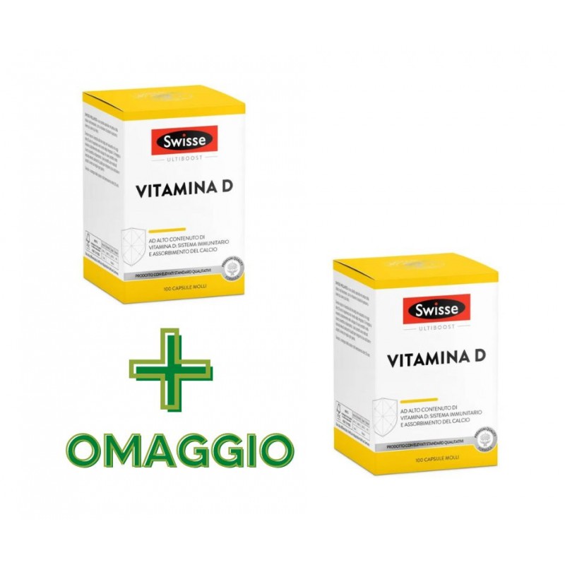 PROMO Swisse Vitamina D3 Integratore Ossa e Denti 100 Capsule + CONFEZIONE OMAGGIO