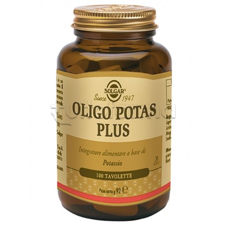 Solgar Oligo Potas Plus Integratore 100 Tavolette