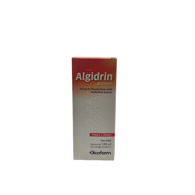 Algidrin Sciroppo Ibuprofene per Febbre e Dolore per Bambini 20mg/ml 120ml