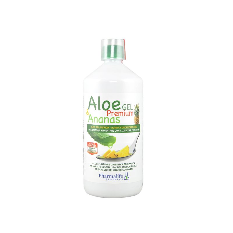 Aloe Gel Premium e Ananas Integratore Drenante 1L