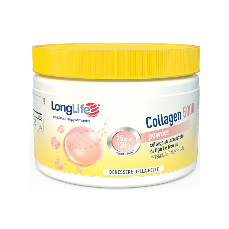 Longlife Collagen 5000 Powder Integratore per la Pelle 150g